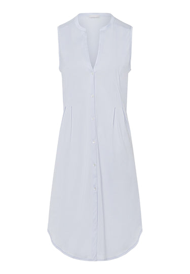 77952 Cotton Deluxe Button Front Tank Gown - 511 Blue Glow